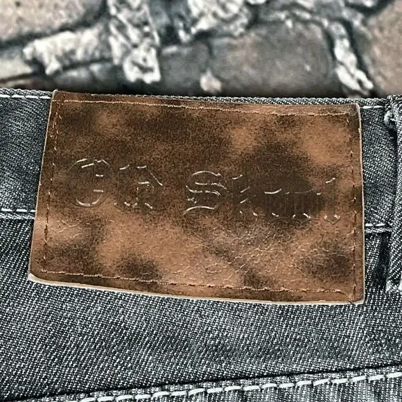 Vintage Old Skool Jeans Mens 34x32 Gray Wide Leg Baggy Hip Hop Skater Y2K Pants - Picture 8 of 16